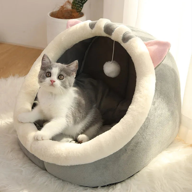 Cozy Cat House: Warm Bed, Lounger, Washable Mat