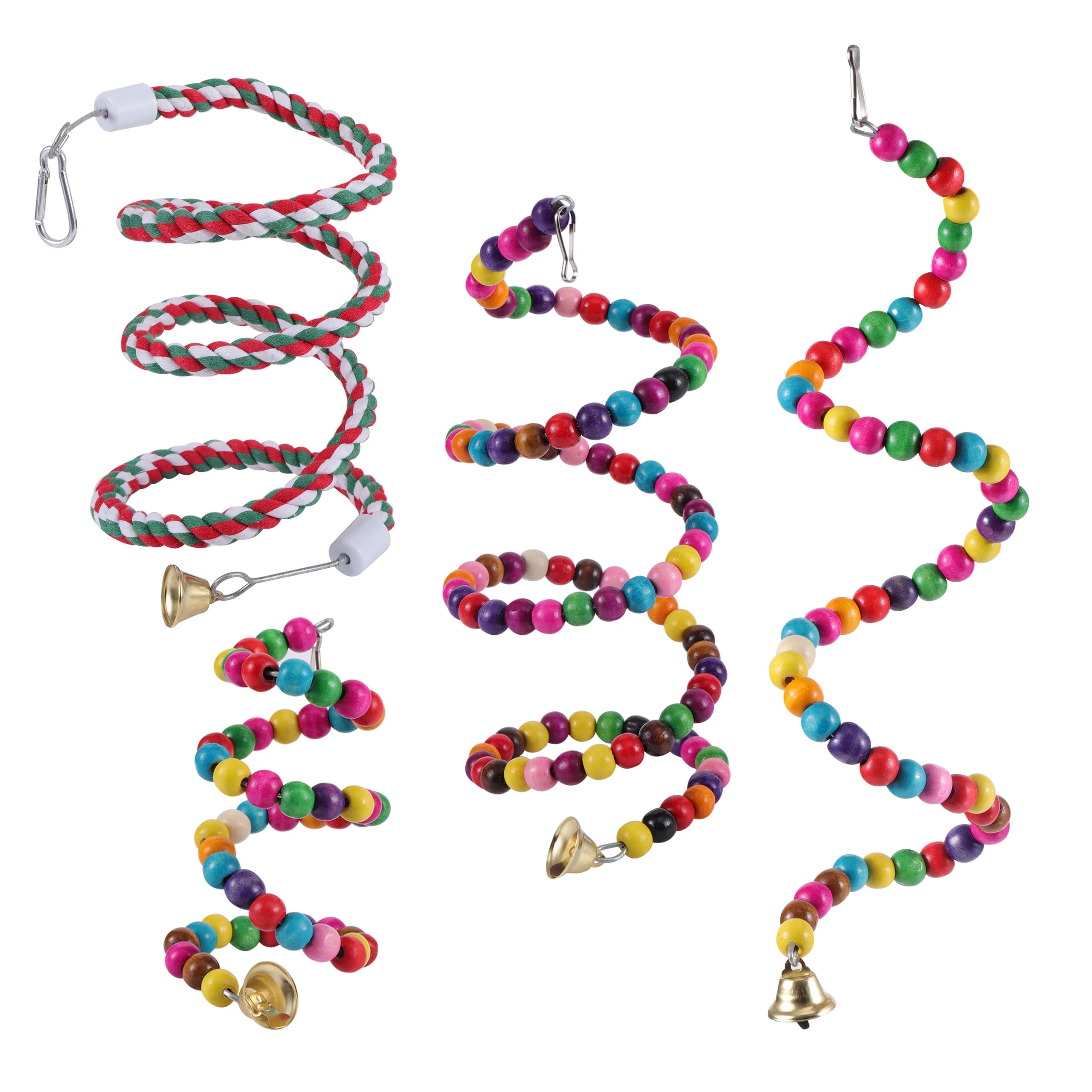 Swing, Chew, Train: Bird Toy Set for Small Parrots