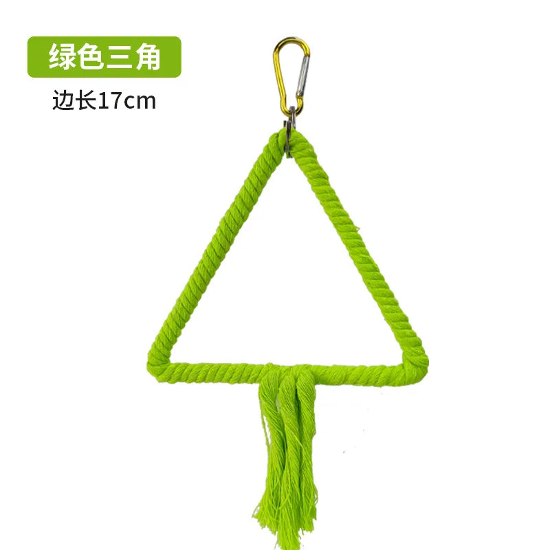 Chewable Cotton Rope Parrot Toy for Training and Entertainment