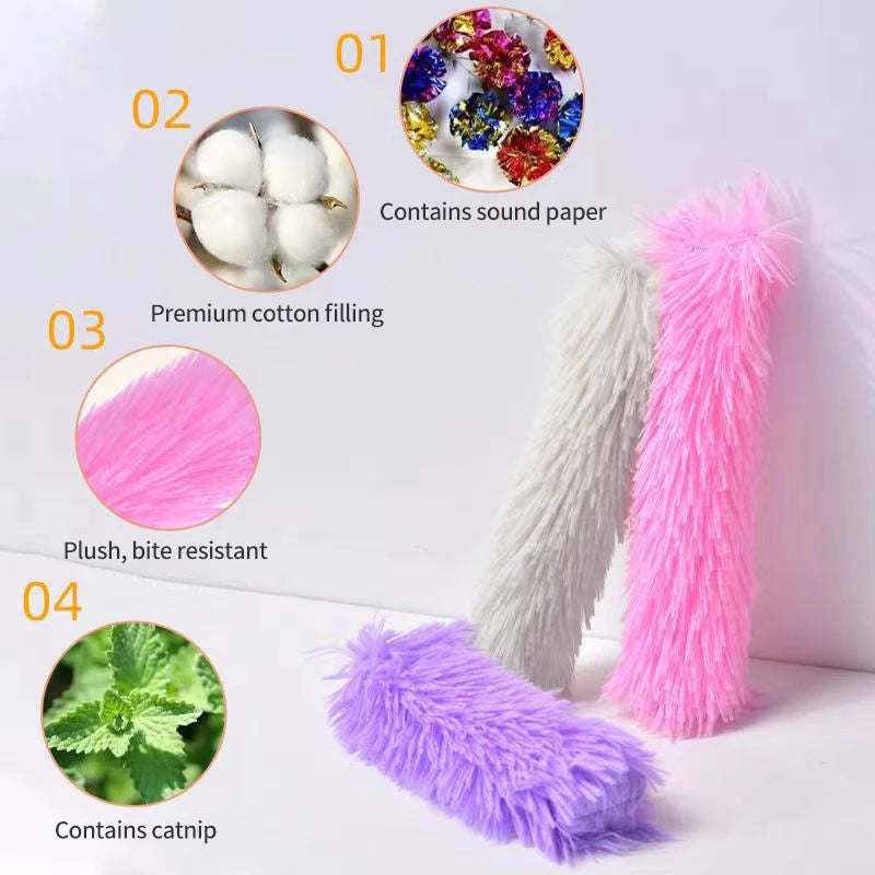 Interactive Plush Cat Bite Toys with Catnip for Playful Fun
