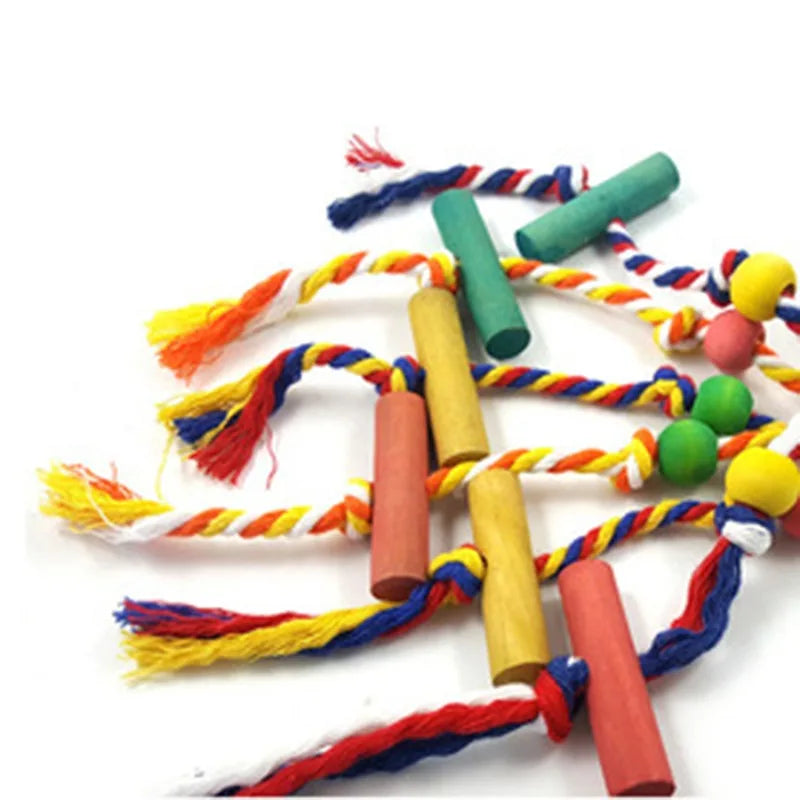 Chewable Cotton Rope Parrot Toy for Training and Entertainment