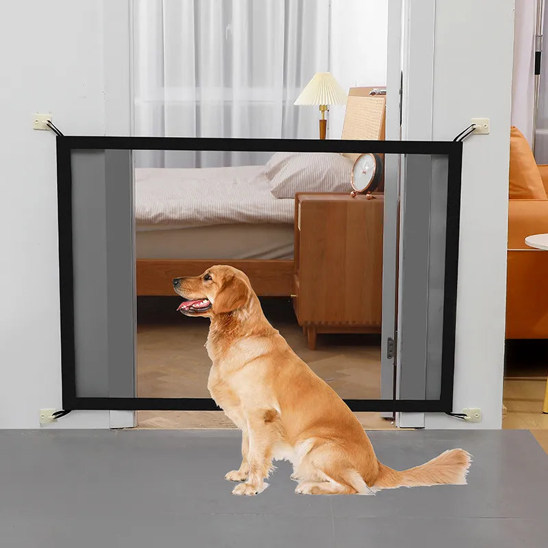 Secure Indoor Dog Fences: Foldable Mesh Playpen for Safety