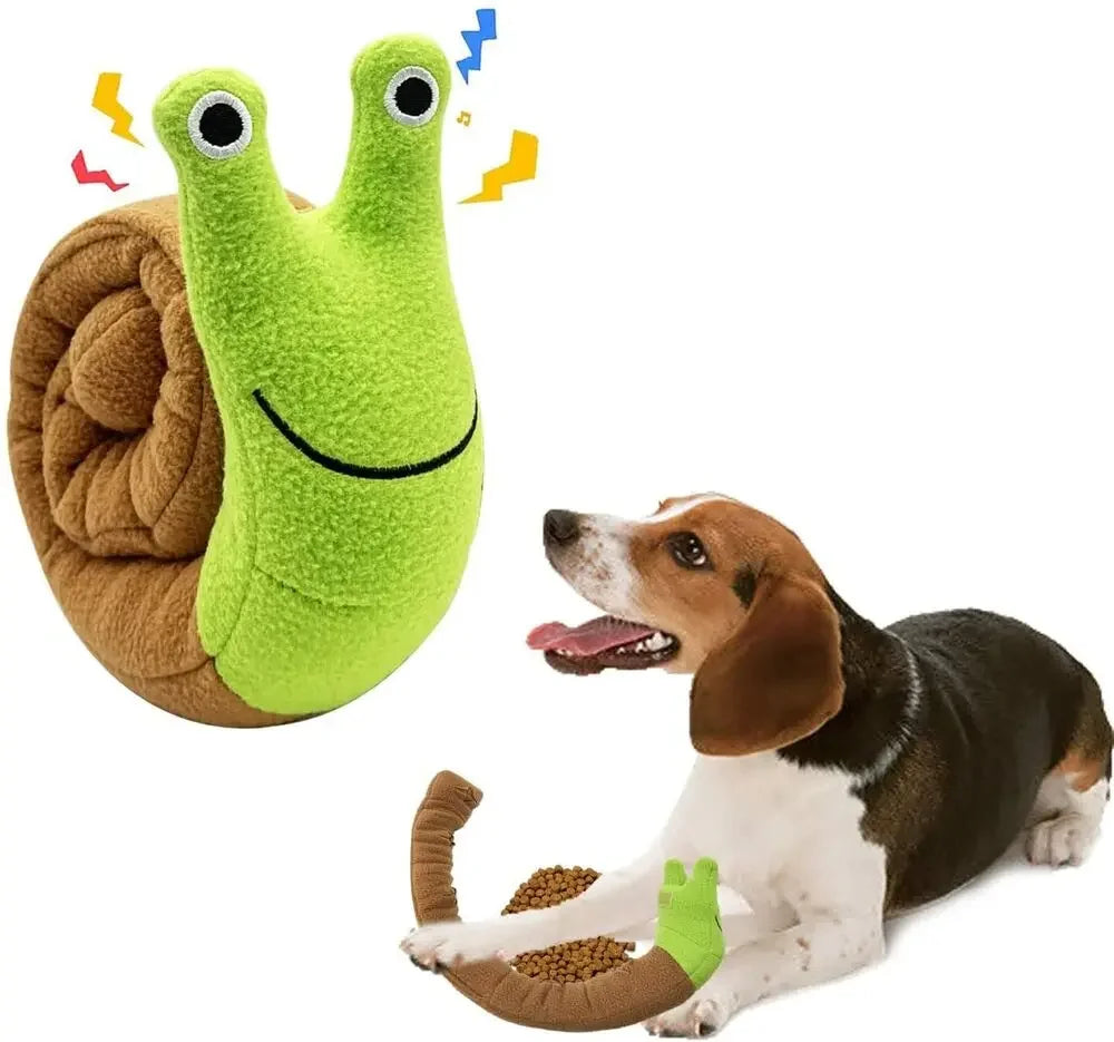 Engage Pups with Snail-shaped Dog Squeak Toys