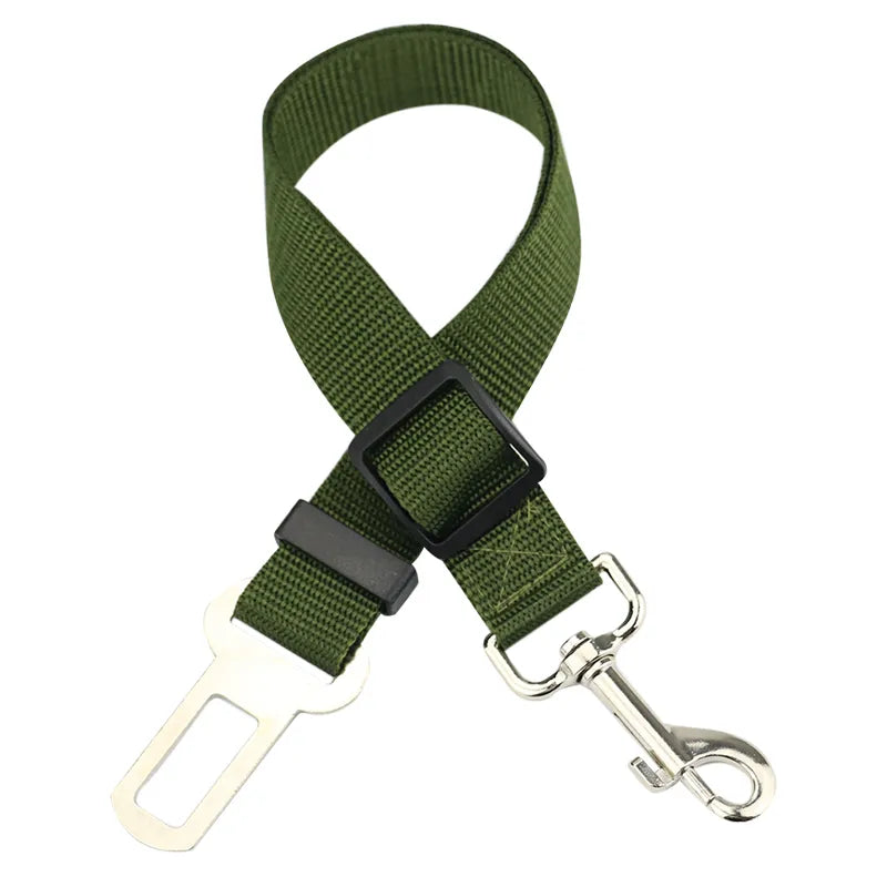 Secure Travel: Adjustable Dog Harness with Car Seat Belt Clip