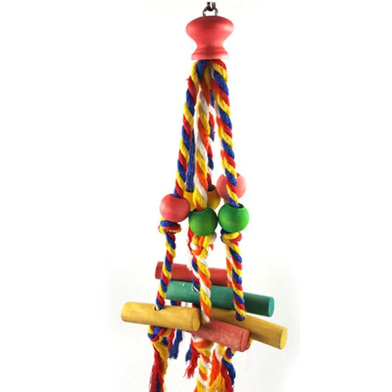Chewable Cotton Rope Parrot Toy for Training and Entertainment