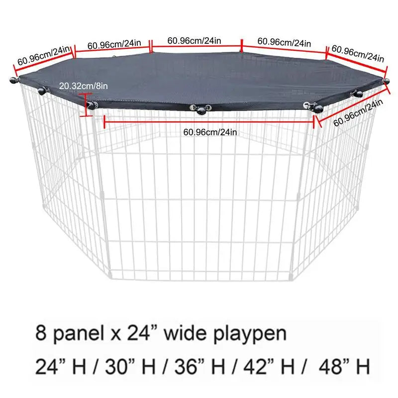 Premium Dog Playpen Cover: Sun, Rain, Escape-Proof
