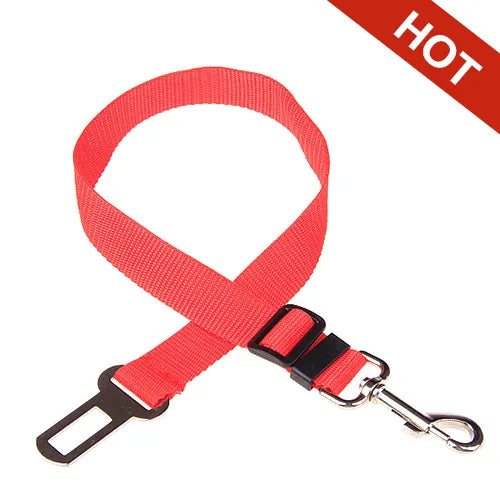 Secure Travel: Adjustable Dog Harness with Car Seat Belt Clip