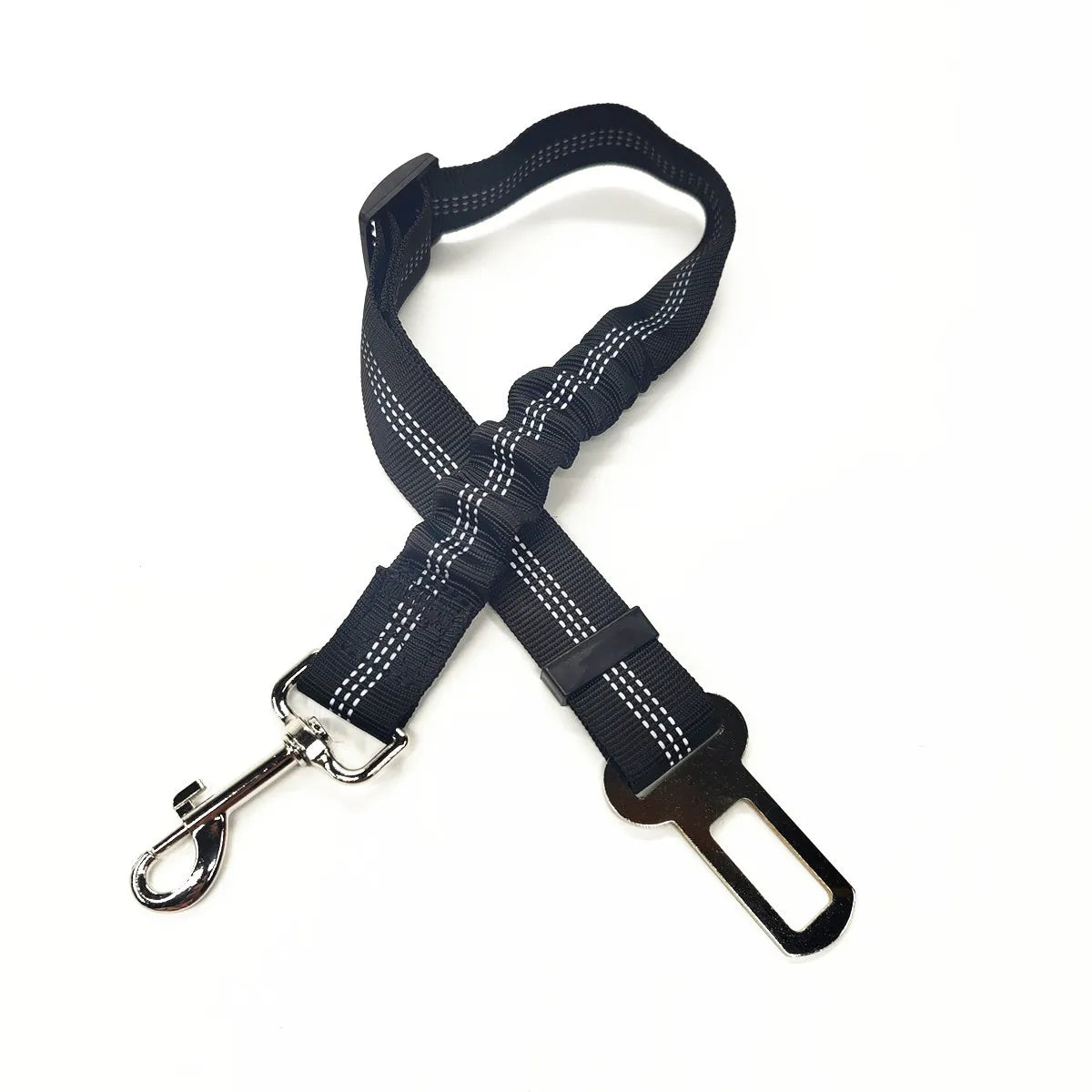 Secure Travel: Adjustable Dog Harness with Car Seat Belt Clip