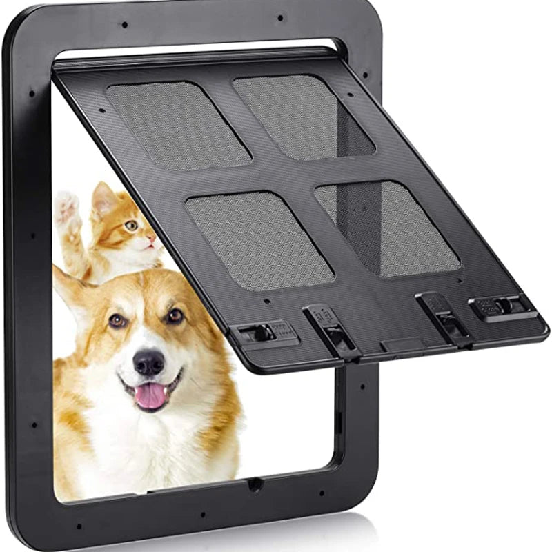 Secure, Stylish Dog Door: Magnetic Lock, Easy Install