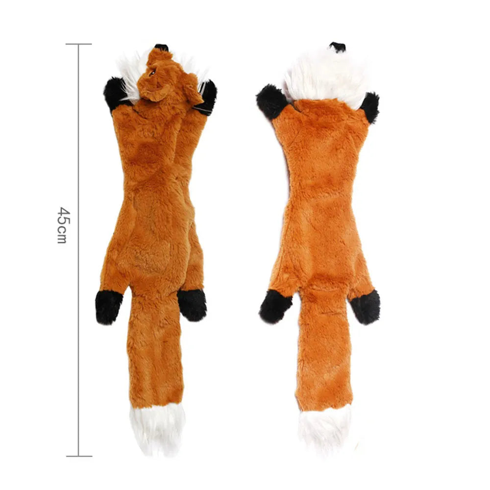 Squeak Dog Toy: Durable & Stuffingless Plush Chew Fun