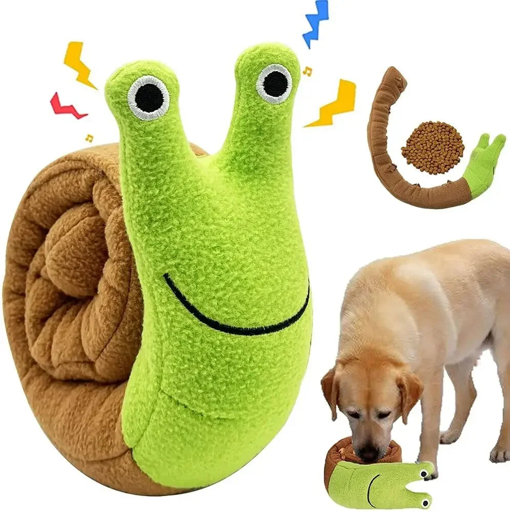 Engage Pups with Snail-shaped Dog Squeak Toys