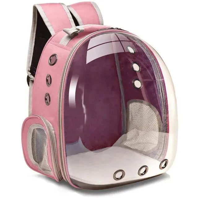 Stylish Cat Backpack: Transparent Capsule for Small Pets