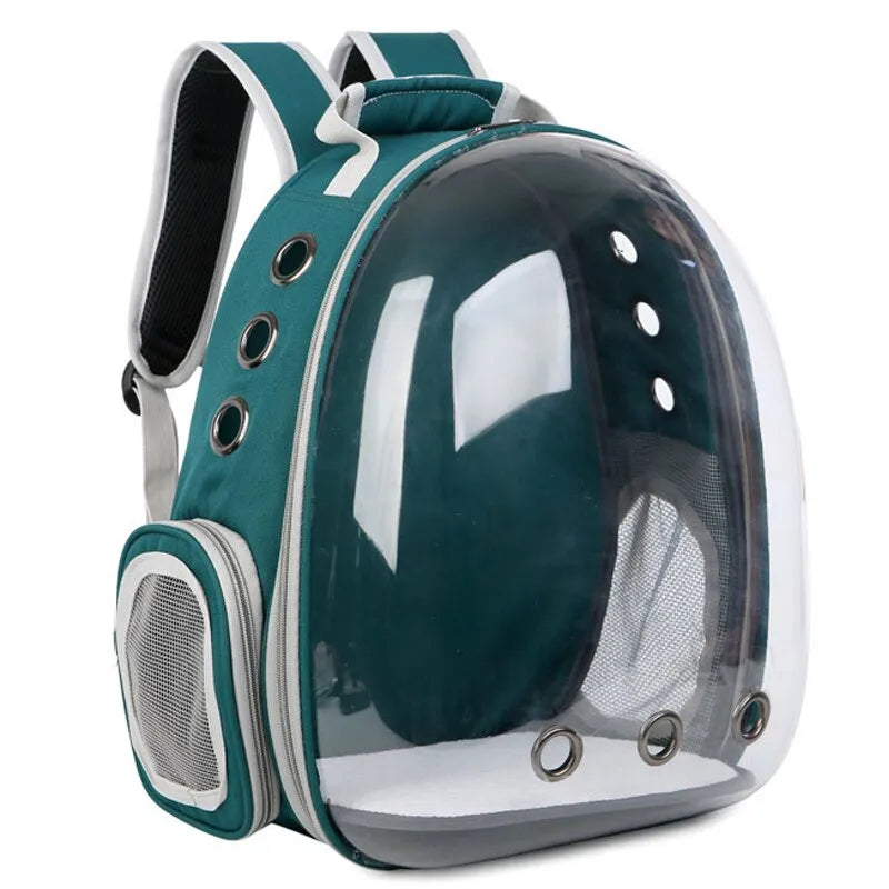 Stylish Cat Backpack: Transparent Capsule for Small Pets