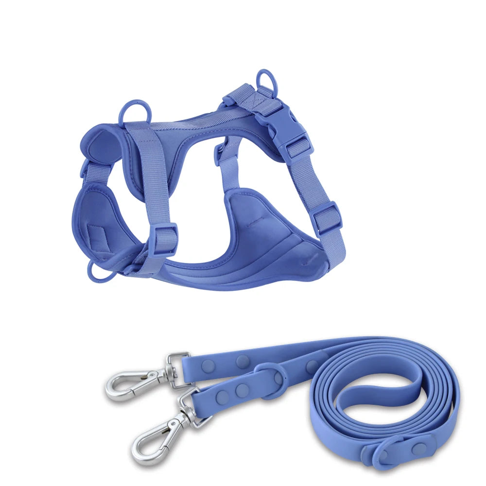 Dual Comfort Dog Harness Set - Adjustable, Breathable, and Stylish