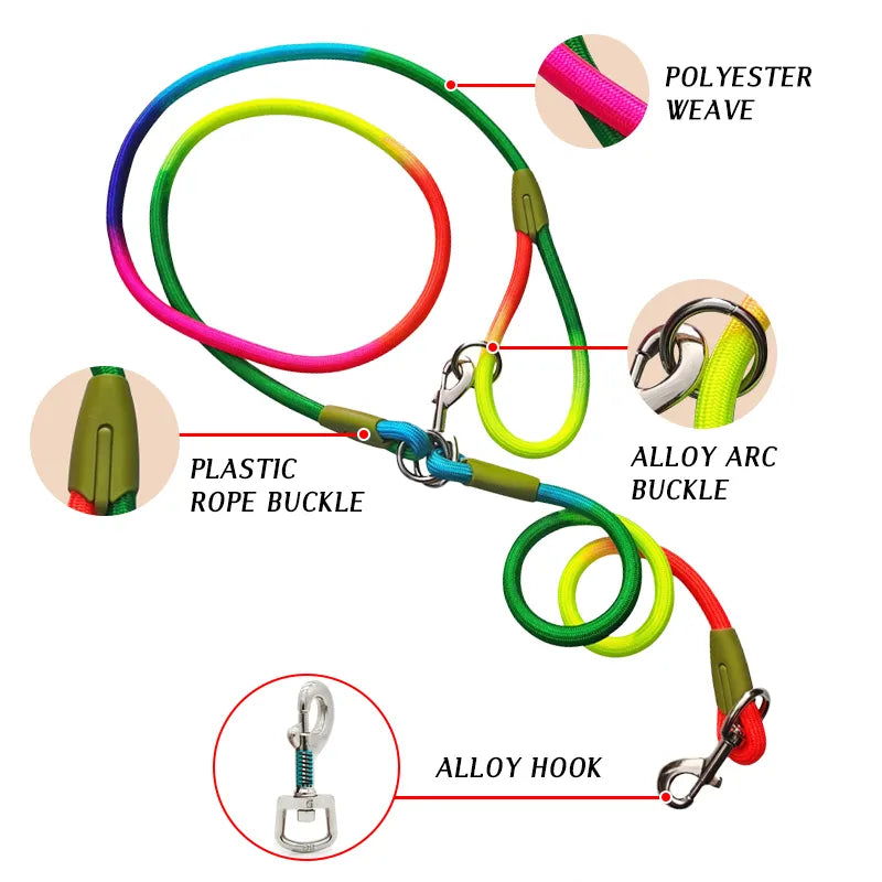 Reflective Dog Leash: Freedom, Safety, Comfort - CAWAYI KENNEL