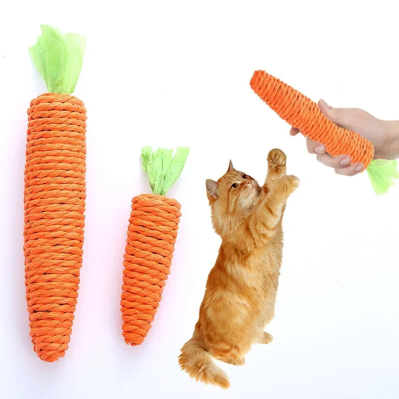 Carrot Shape Bell Cat Toy - Small Animal Fun!