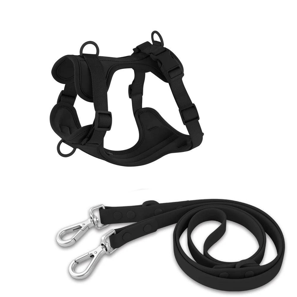 Dual Comfort Dog Harness Set - Adjustable, Breathable, and Stylish