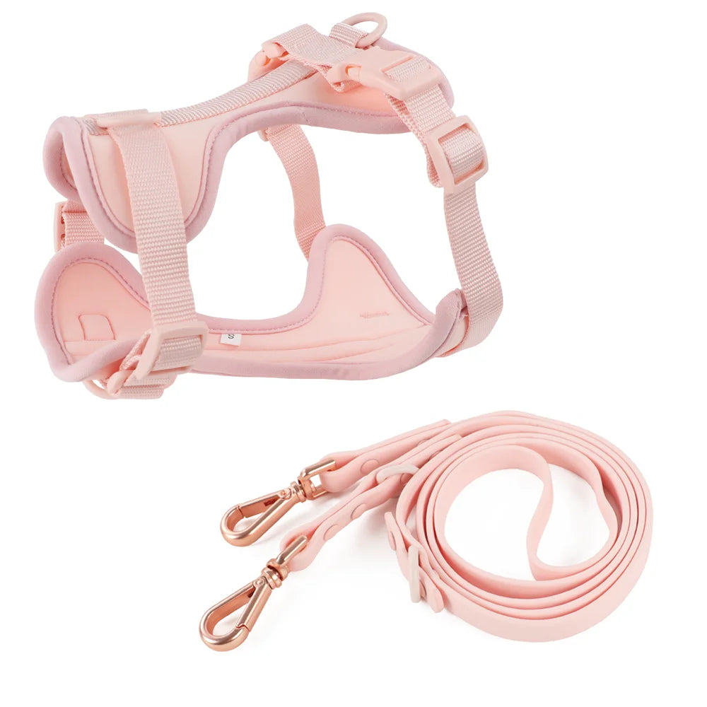 Dual Comfort Dog Harness Set - Adjustable, Breathable, and Stylish