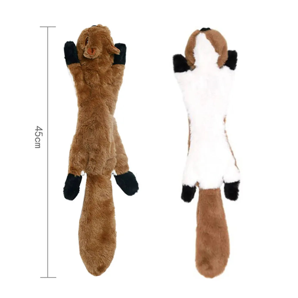 Squeak Dog Toy: Durable & Stuffingless Plush Chew Fun