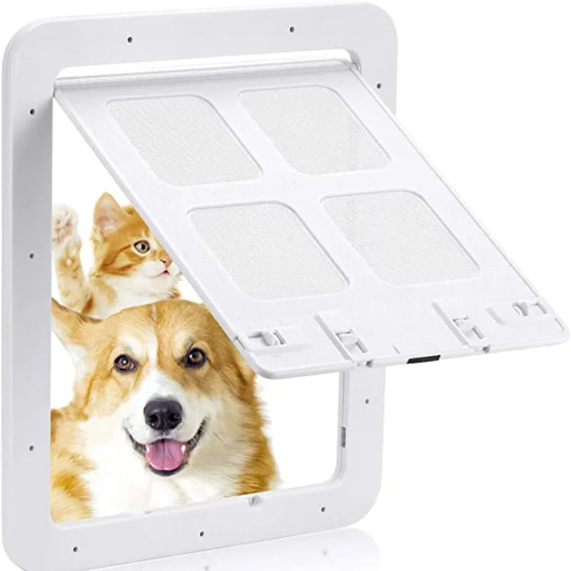 Secure, Stylish Dog Door: Magnetic Lock, Easy Install