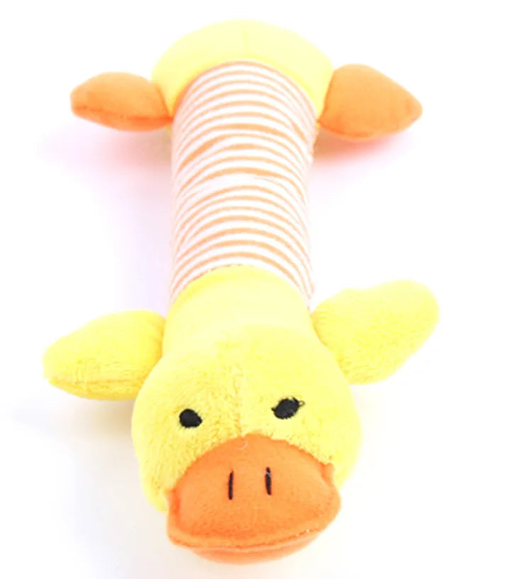 Squeak Dog Toy: Durable & Stuffingless Plush Chew Fun