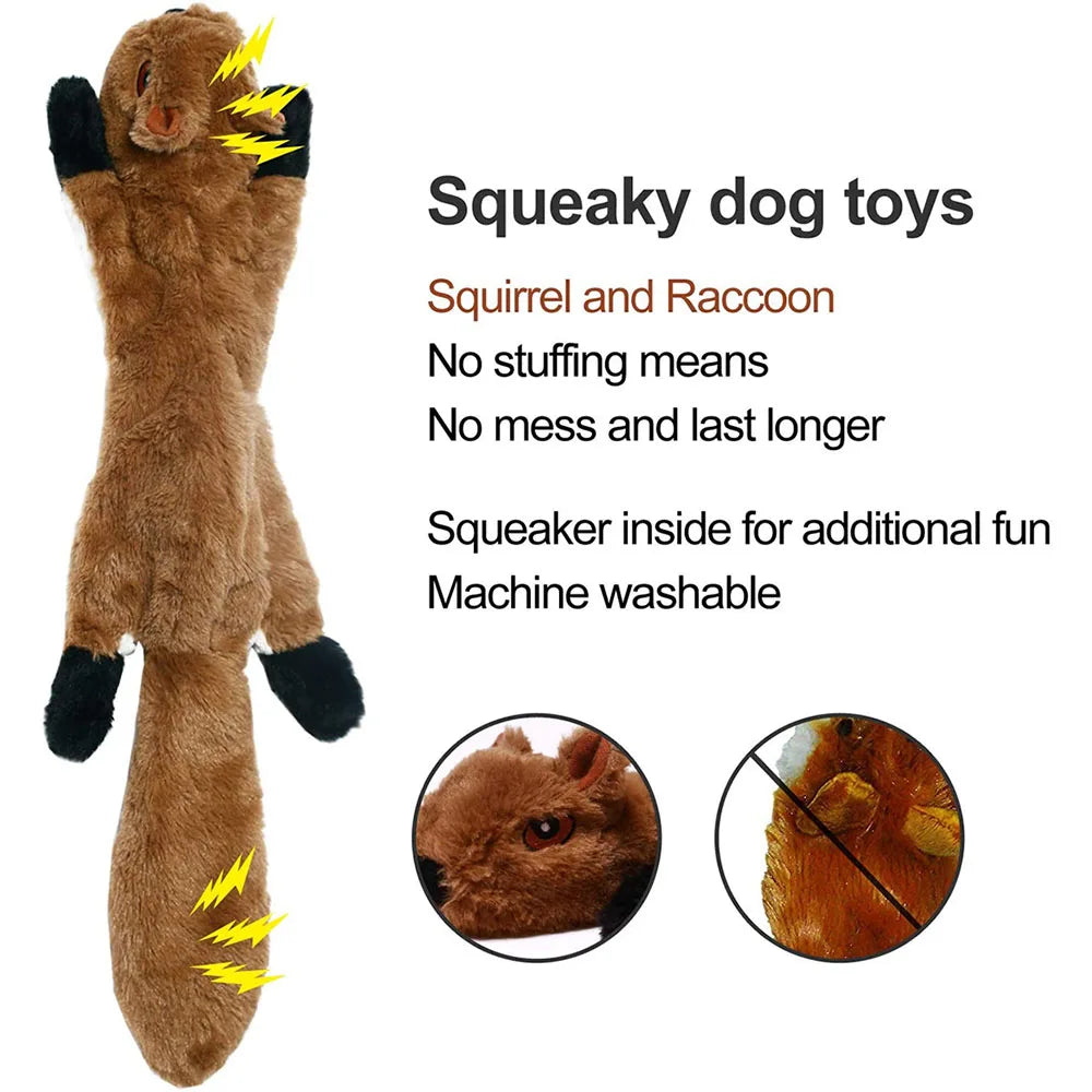 Squeak Dog Toy: Durable & Stuffingless Plush Chew Fun