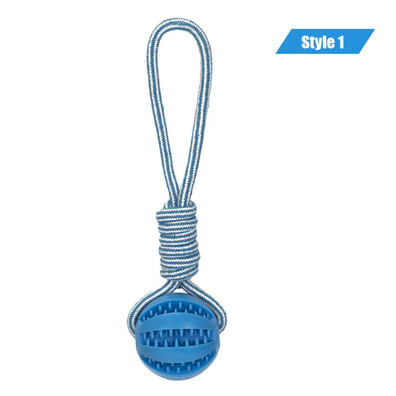 Ball and Rope Dog Toy: Interactive Chew Toy for Small Dogs