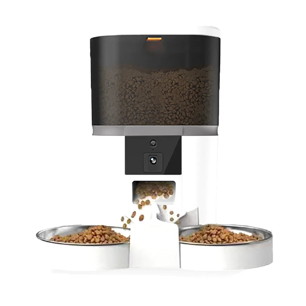 Smart Camera Pet Feeder: Dual Pet Feeding Solution