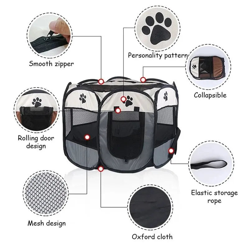 Premium Indoor Pet Kennels: Foldable, Portable, & Easy to Use