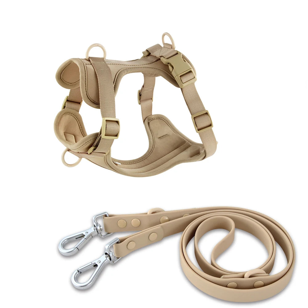 Dual Comfort Dog Harness Set - Adjustable, Breathable, and Stylish