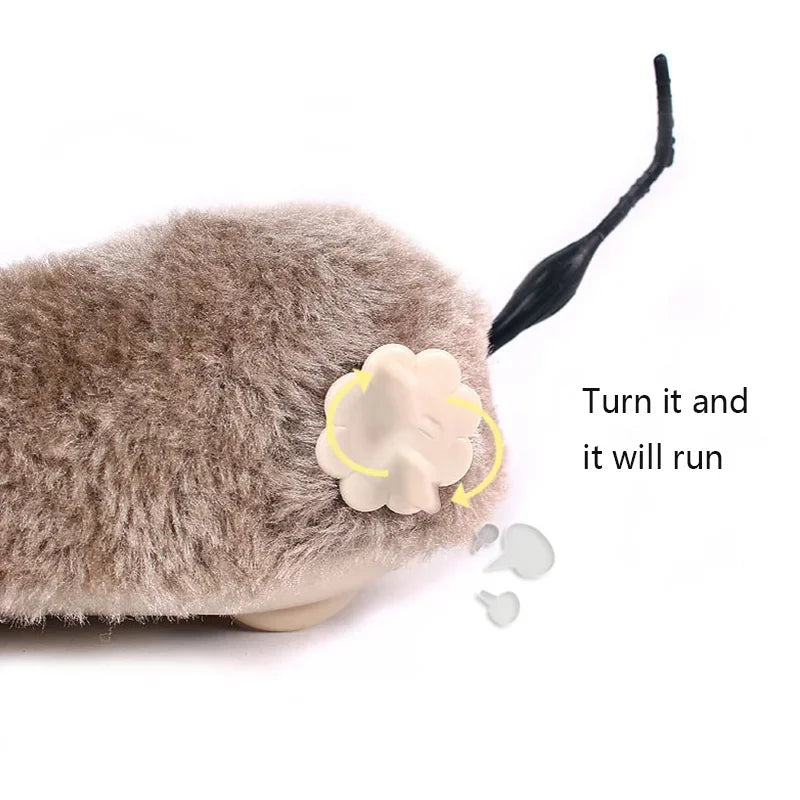Interactive Plush Cat Mouse Motion Toy | PetyWorld-Shop