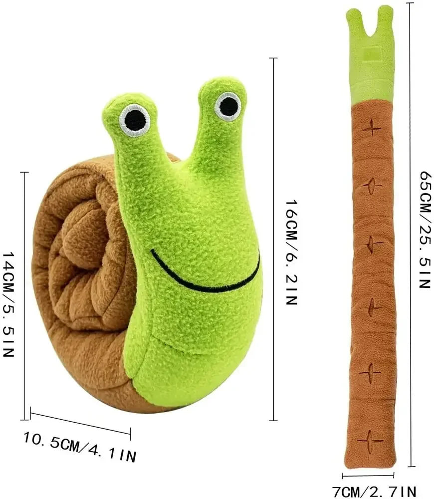 Engage Pups with Snail-shaped Dog Squeak Toys