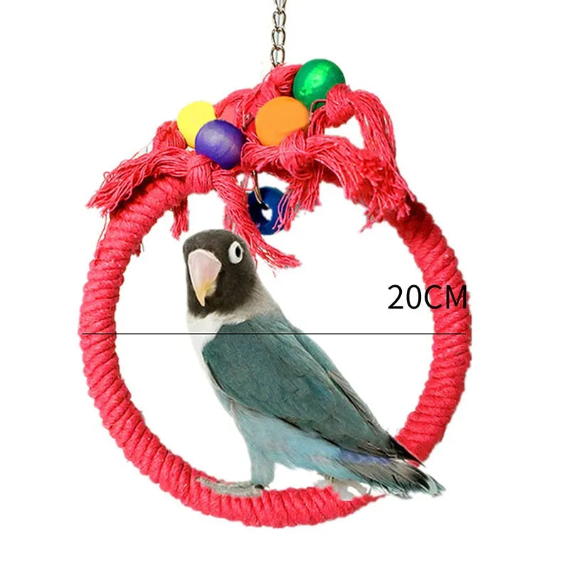 Chewable Cotton Rope Parrot Toy for Training and Entertainment