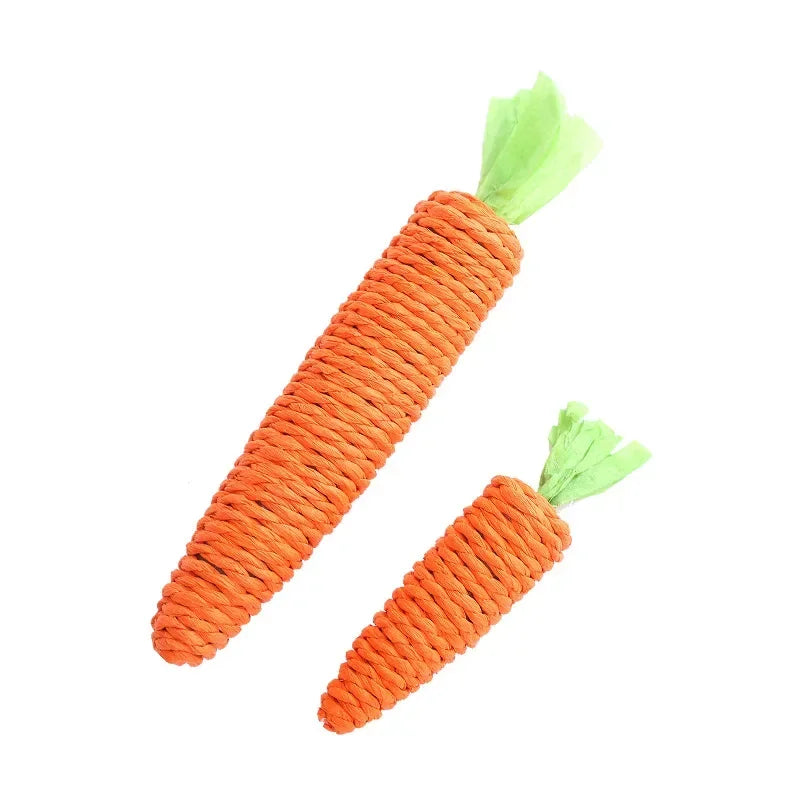 Carrot Shape Bell Cat Toy - Small Animal Fun!