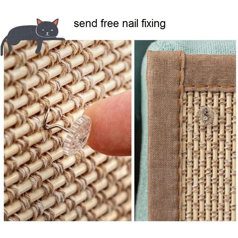 Bamboo Cat Scratcher: Natural Nails Sharpener & Furniture Protector