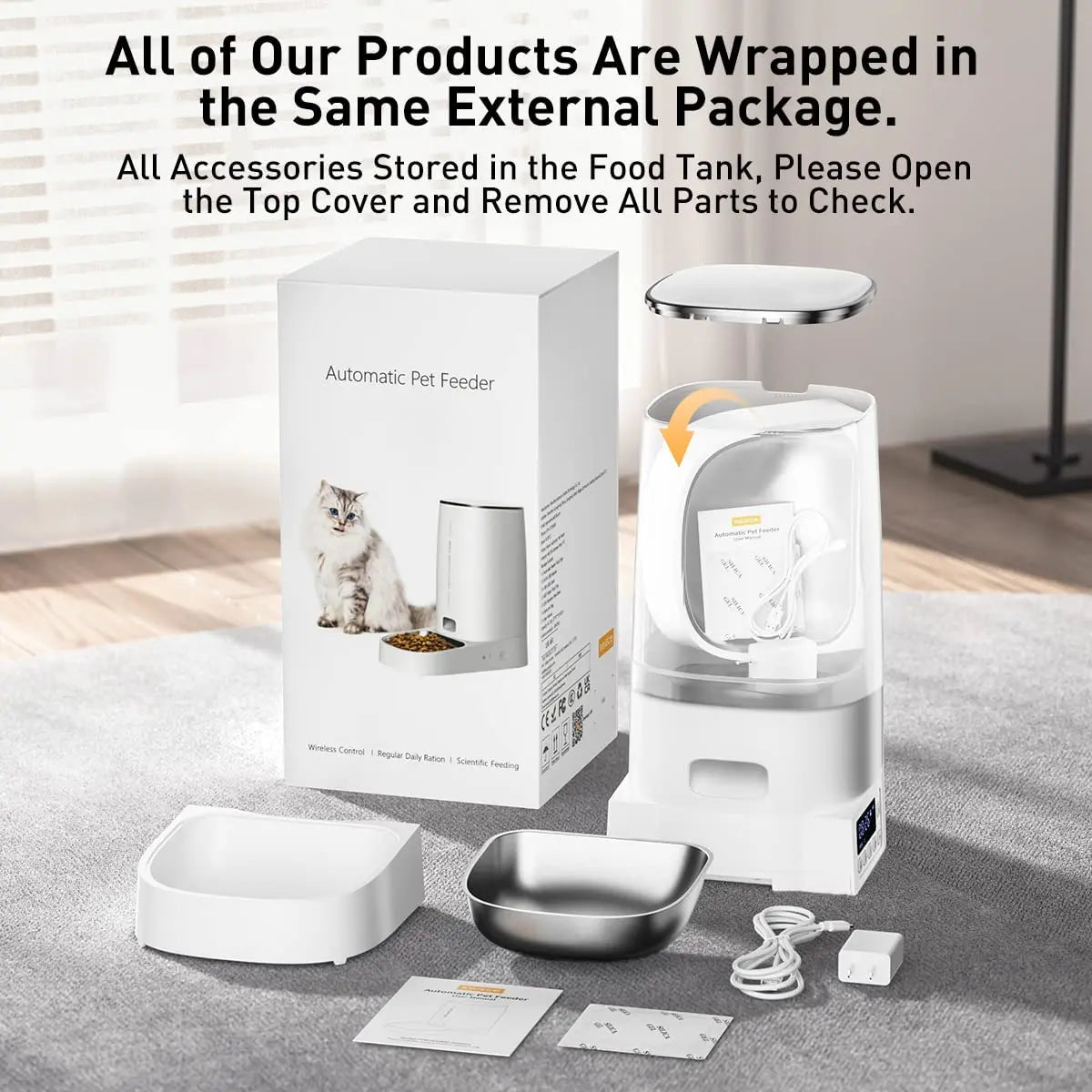 ROJECO 4L Auto Smart Pet Feeder Dispenser