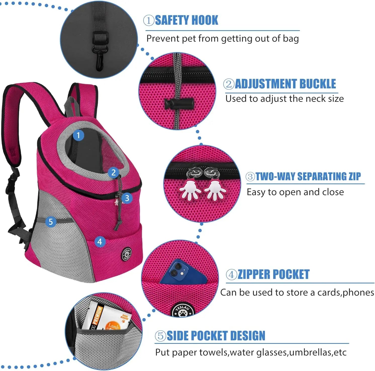 Travel Breathable Outdoor Carrier dog backpack