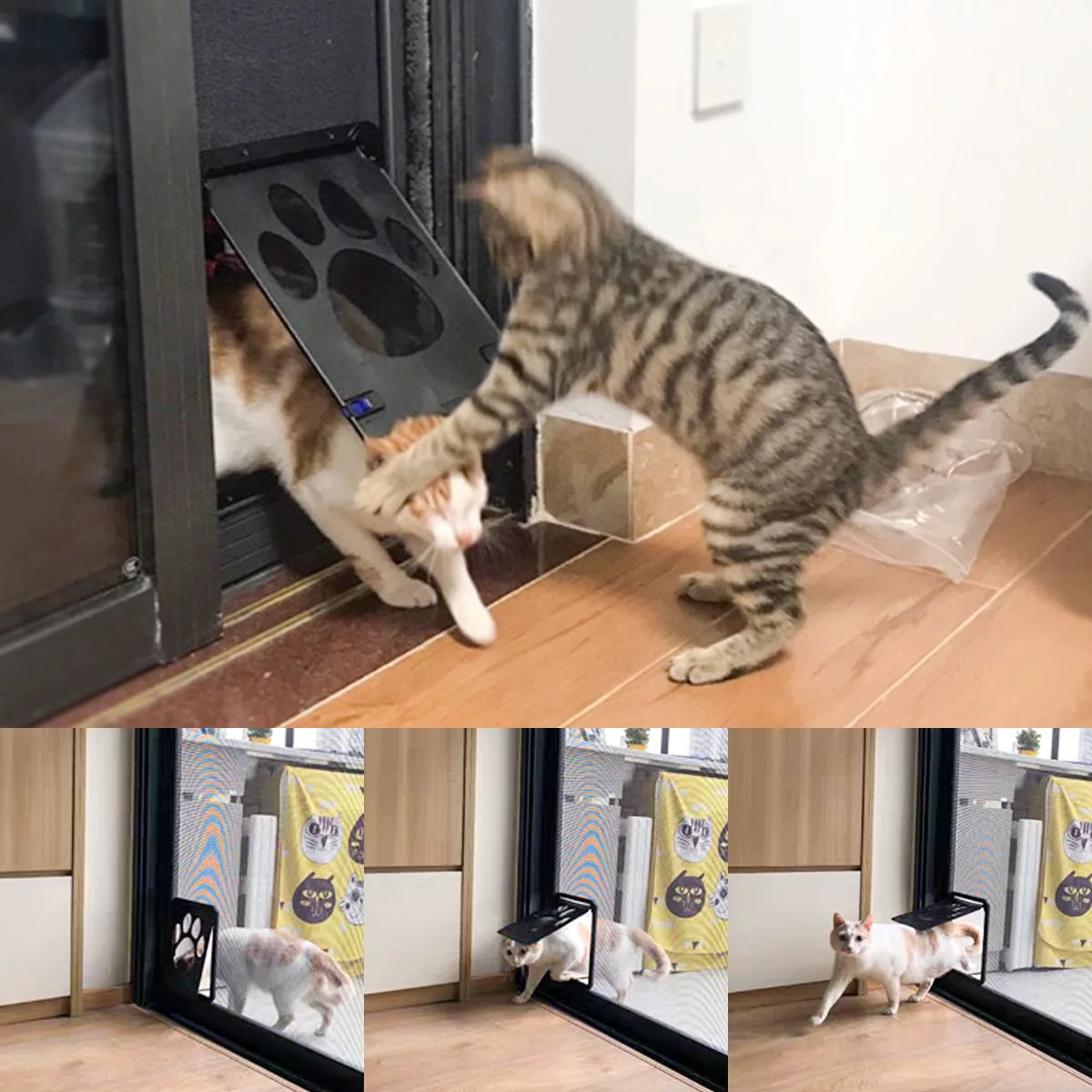 Secure, Stylish Dog Door: Magnetic Lock, Easy Install