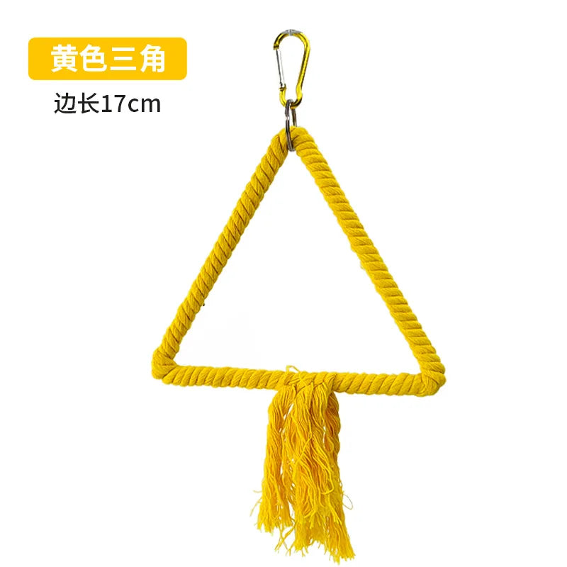 Chewable Cotton Rope Parrot Toy for Training and Entertainment