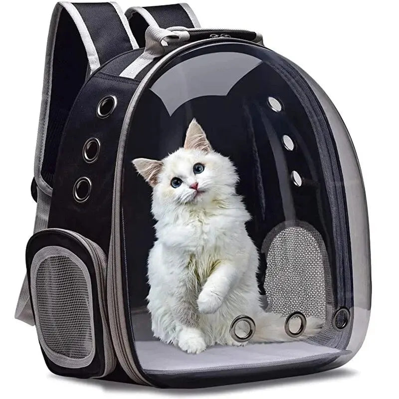 Stylish Cat Backpack: Transparent Capsule for Small Pets