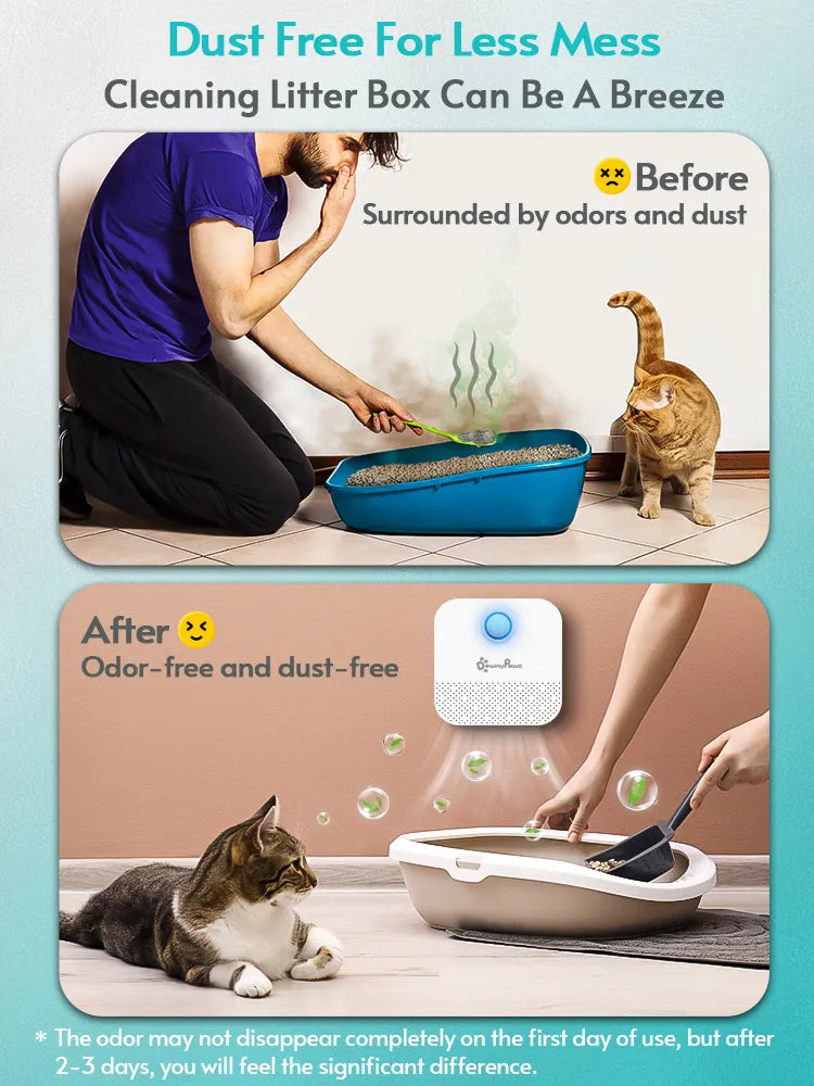 DownyPaws 4000mAh Smart Pet Odor Purifier - Freshen Any Space!