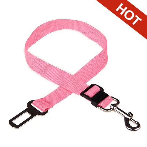Secure Travel: Adjustable Dog Harness with Car Seat Belt Clip
