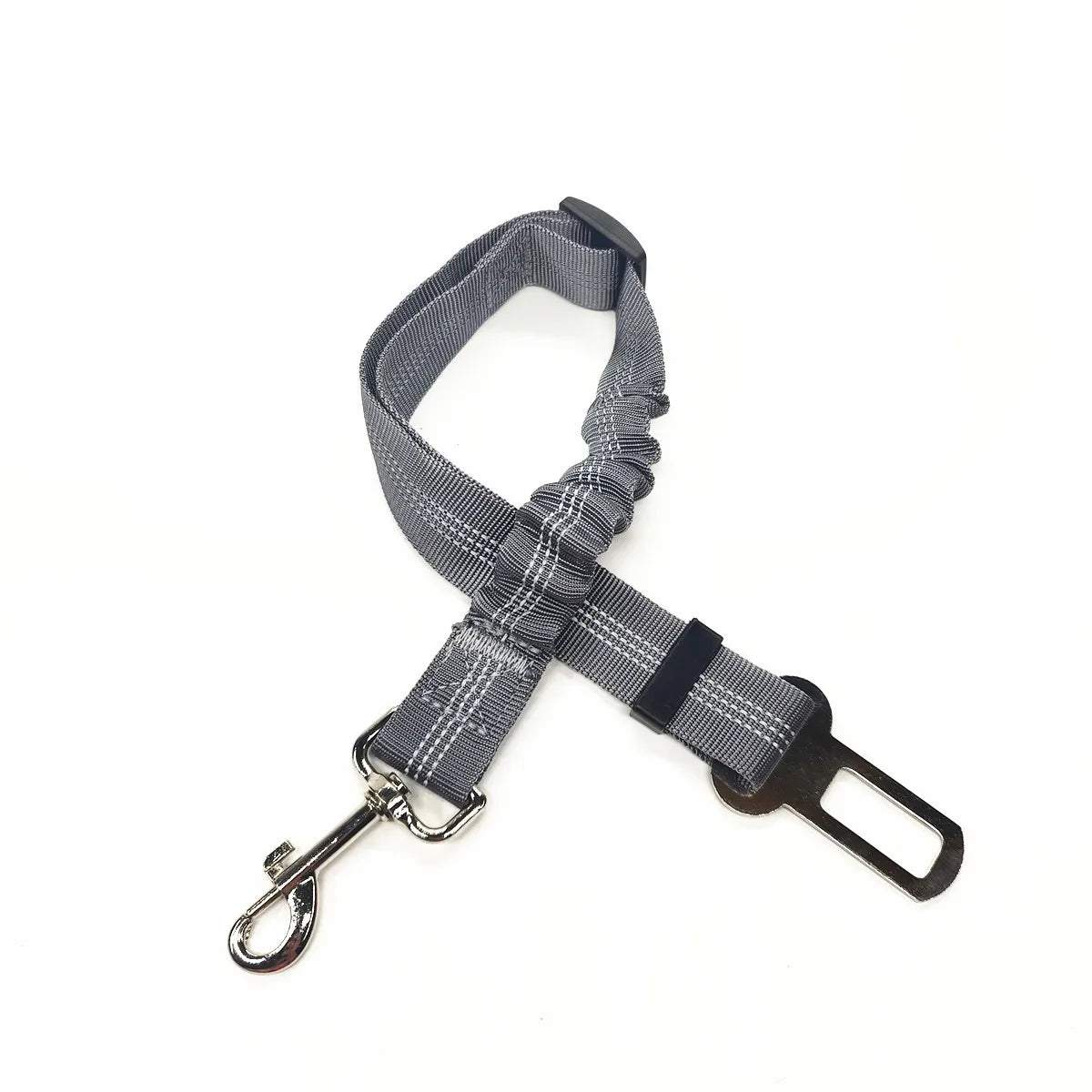 Secure Travel: Adjustable Dog Harness with Car Seat Belt Clip