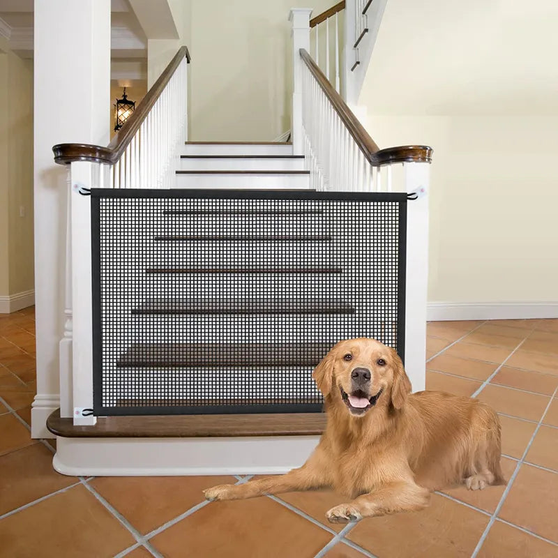 Secure Indoor Dog Fences: Foldable Mesh Playpen for Safety