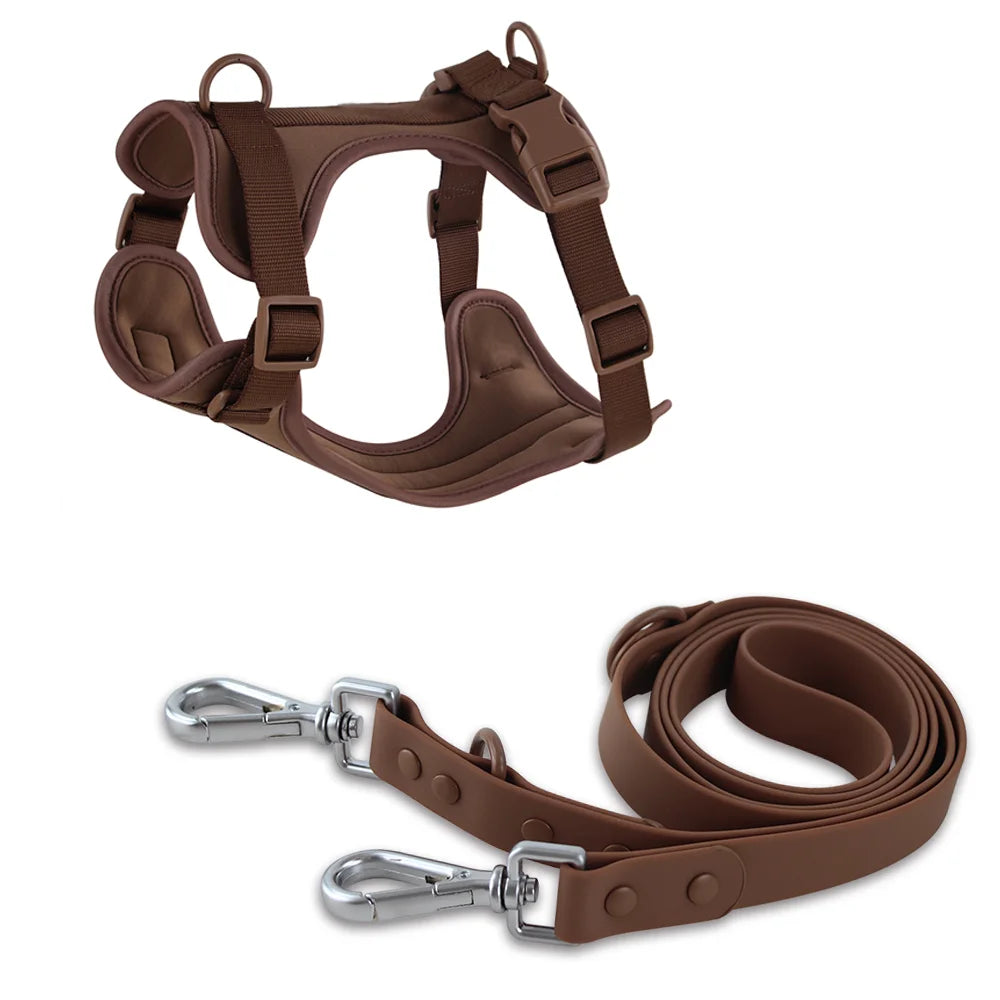 Dual Comfort Dog Harness Set - Adjustable, Breathable, and Stylish