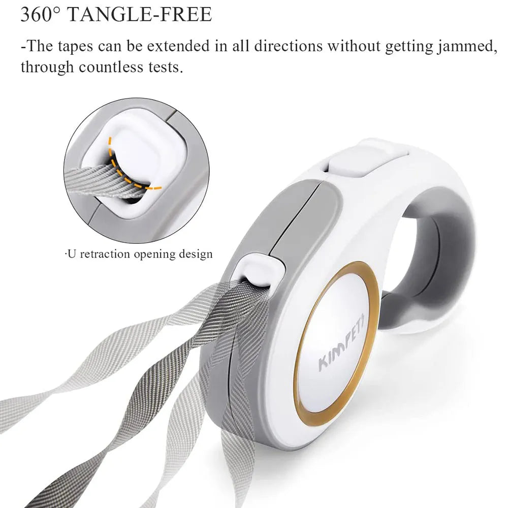 Enhance Dog Walks with Flexible Retractable Leash