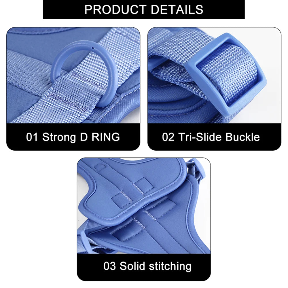 Dual Comfort Dog Harness Set - Adjustable, Breathable, and Stylish
