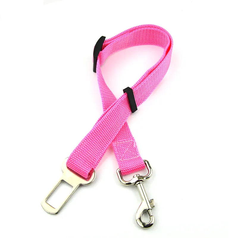 Secure Travel: Adjustable Dog Harness with Car Seat Belt Clip