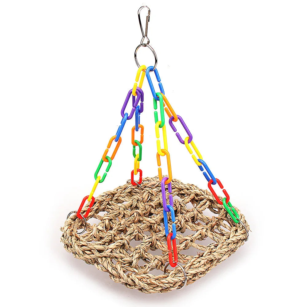 Chewable Cotton Rope Parrot Toy for Training and Entertainment