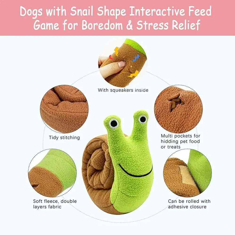 Engage Pups with Snail-shaped Dog Squeak Toys